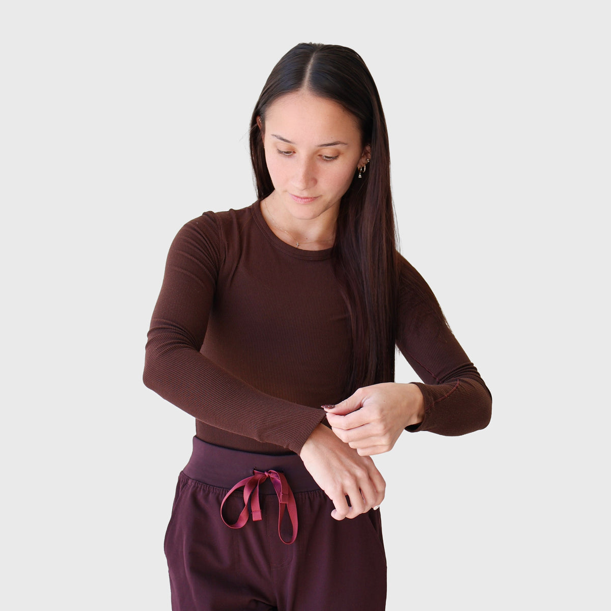 AeroKnit 2.0 Long Sleeve Underscrub in Espresso, second view