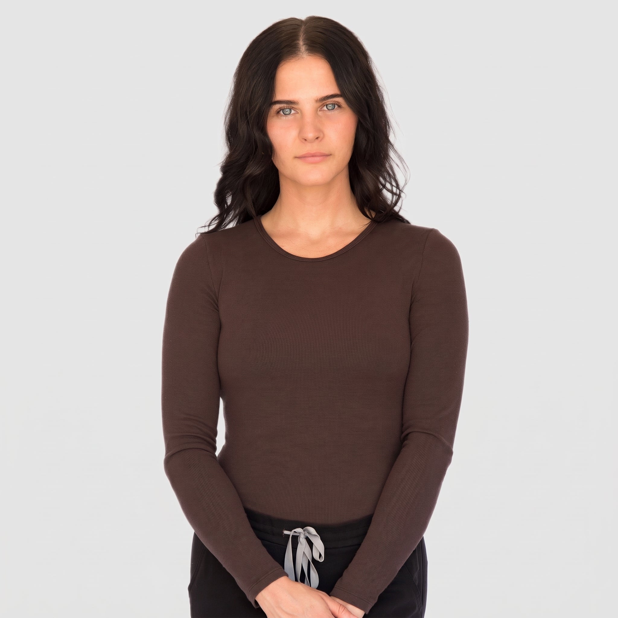 AeroKnit Seamless Underscrub — Espresso front view