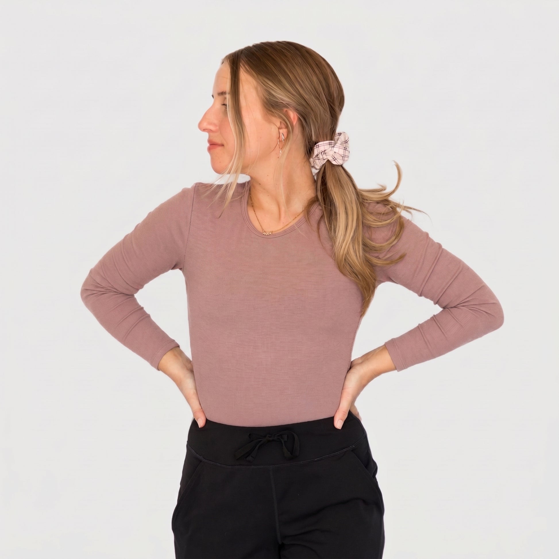 AeroKnit Seamless Underscrub — Mauve front view
