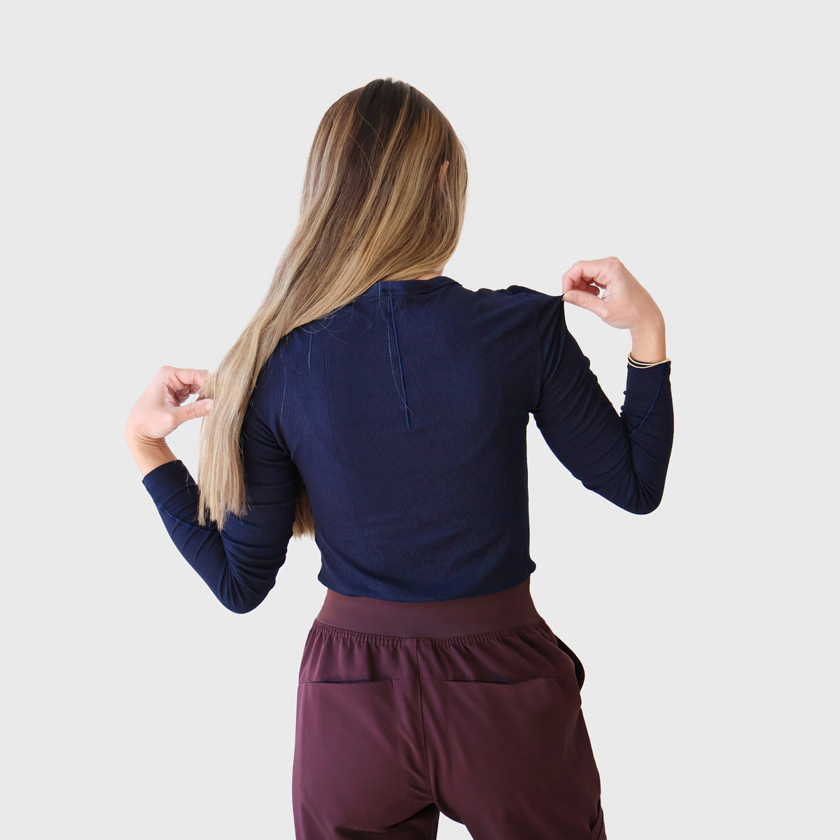 AeroKnit 2.0 Long Sleeve Underscrub in Navy, second view
