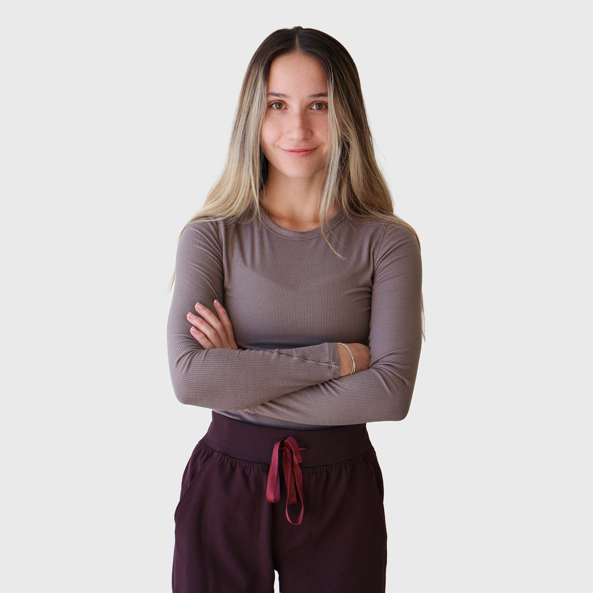 AeroKnit 2.0 Long Sleeve Underscrub in Taupe, second view