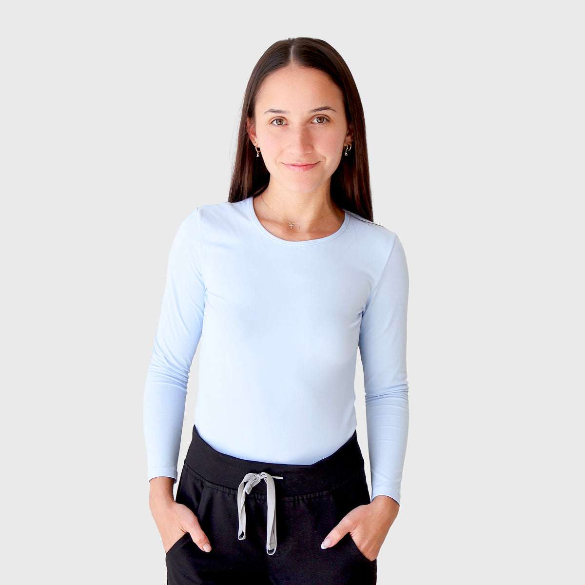 Ala Underscrubs CloudSoft Long Sleeve in Baby Blue — view 1
