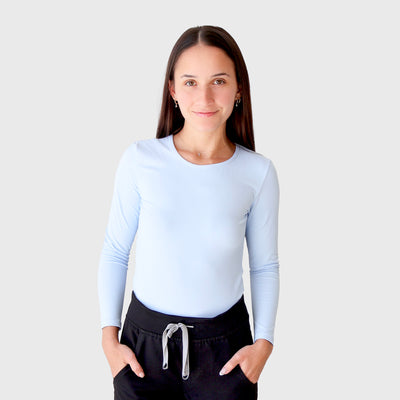 Ala Underscrubs CloudSoft Long Sleeve in Baby Blue — view 1