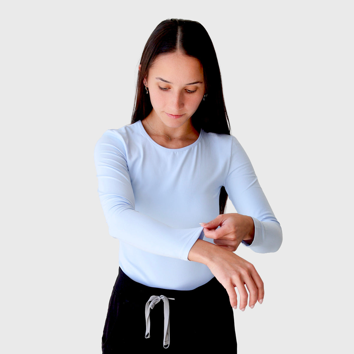 Ala Underscrubs CloudSoft Long Sleeve in Baby Blue — view 2