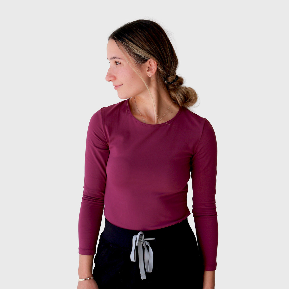 Ala Underscrubs CloudSoft Long Sleeve in Plum — view 3