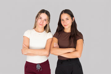 Alyssa and Alanah, co-founders of Ala Underscrubs