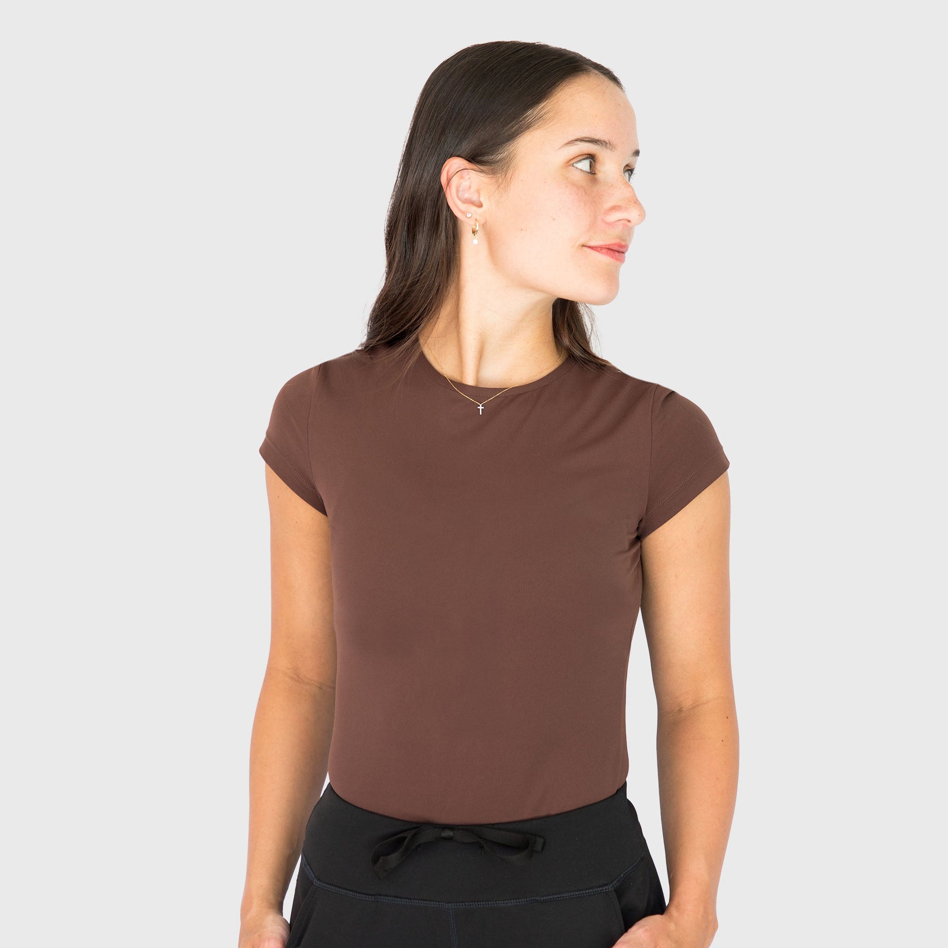 Free CloudSoft Short Sleeve — Espresso
