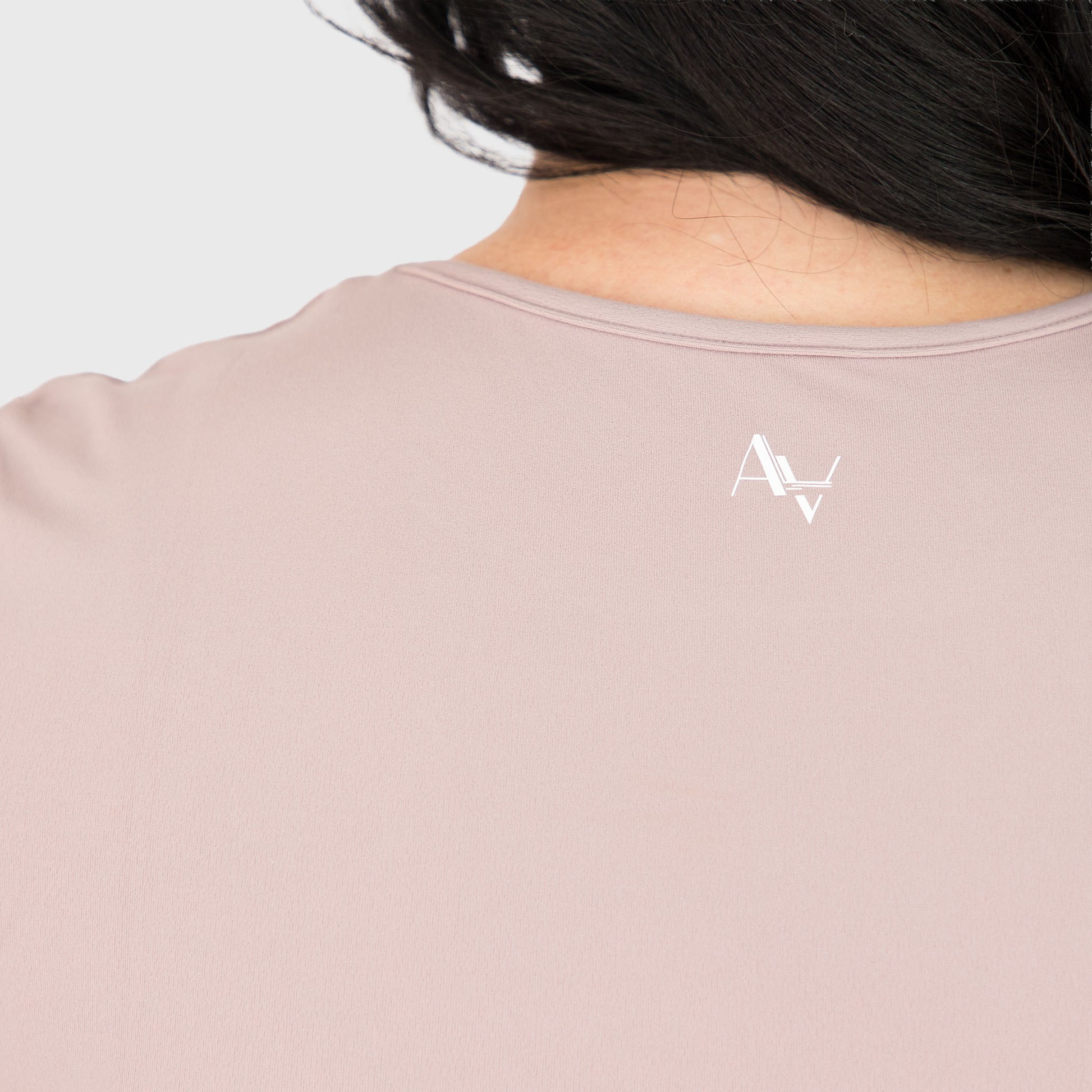 CloudSoft Short Sleeve underscrub in Lilac, on model
