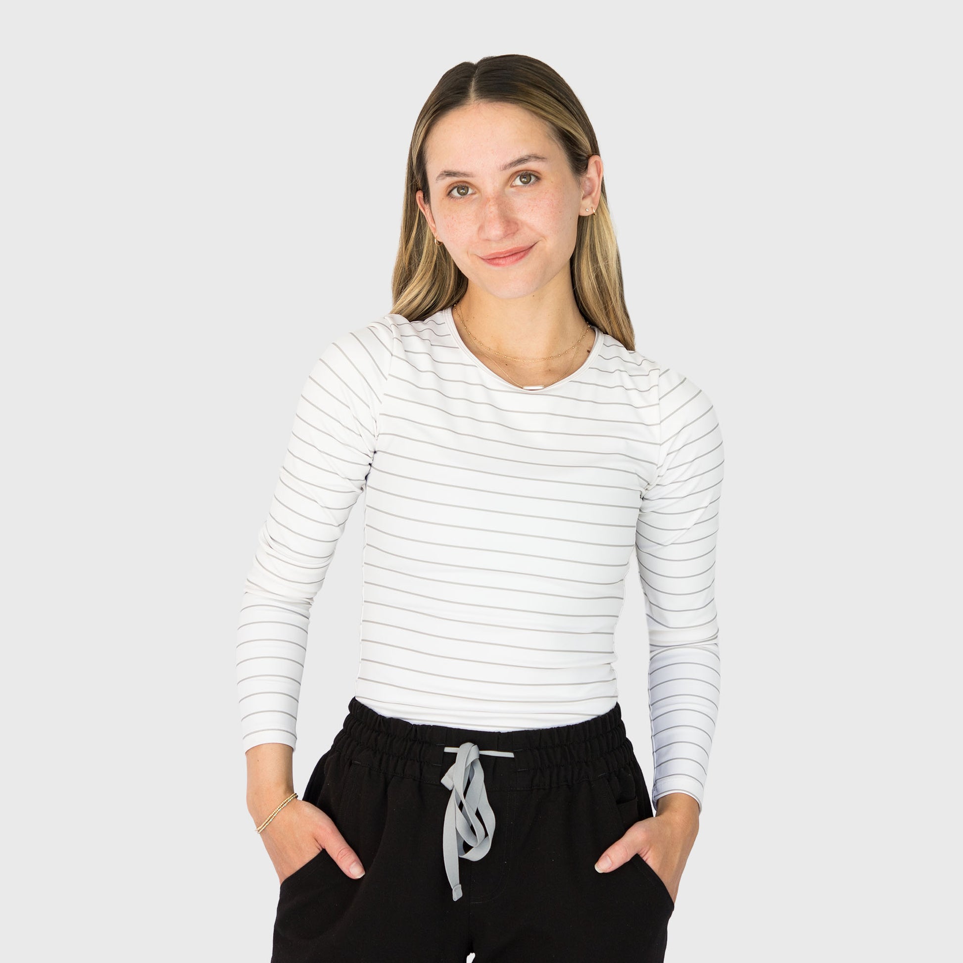 Striped FlexForm compression underscrub, on model