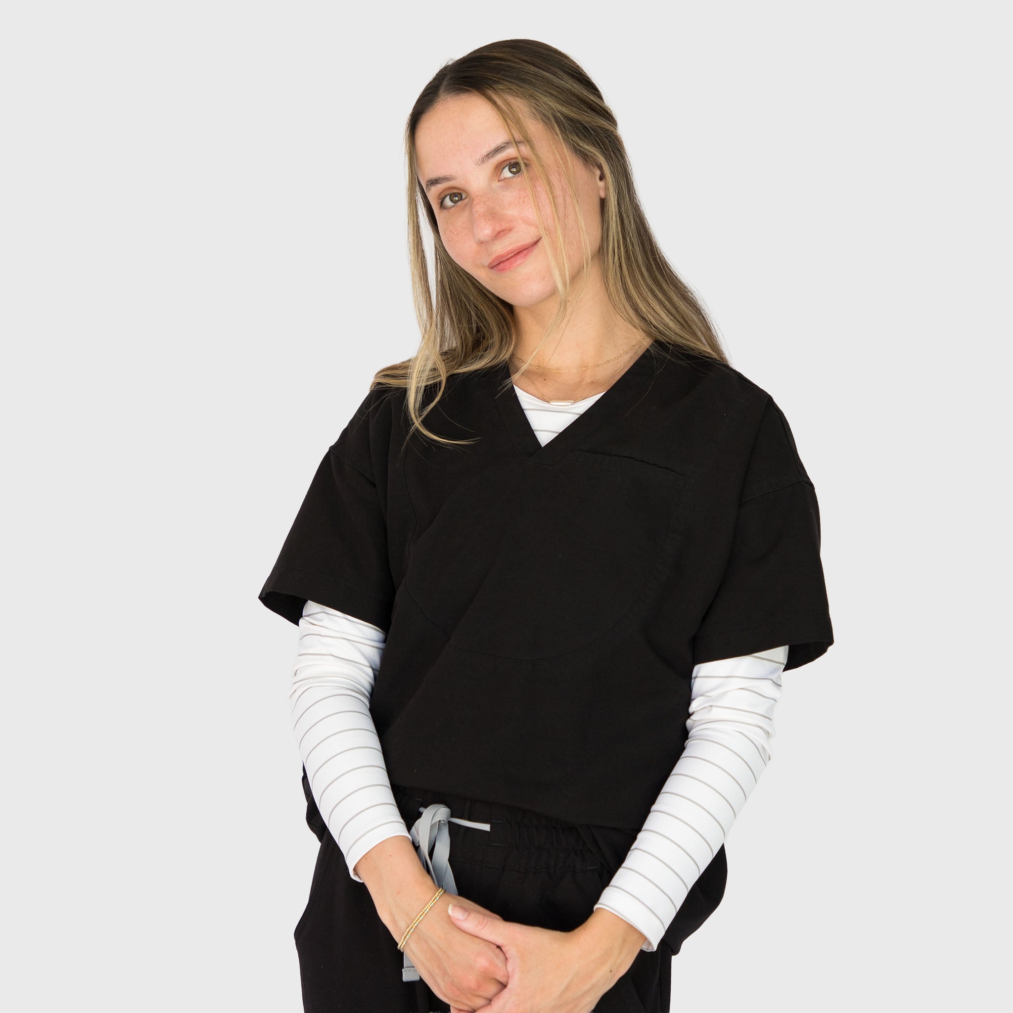 Striped FlexForm compression underscrub, on model
